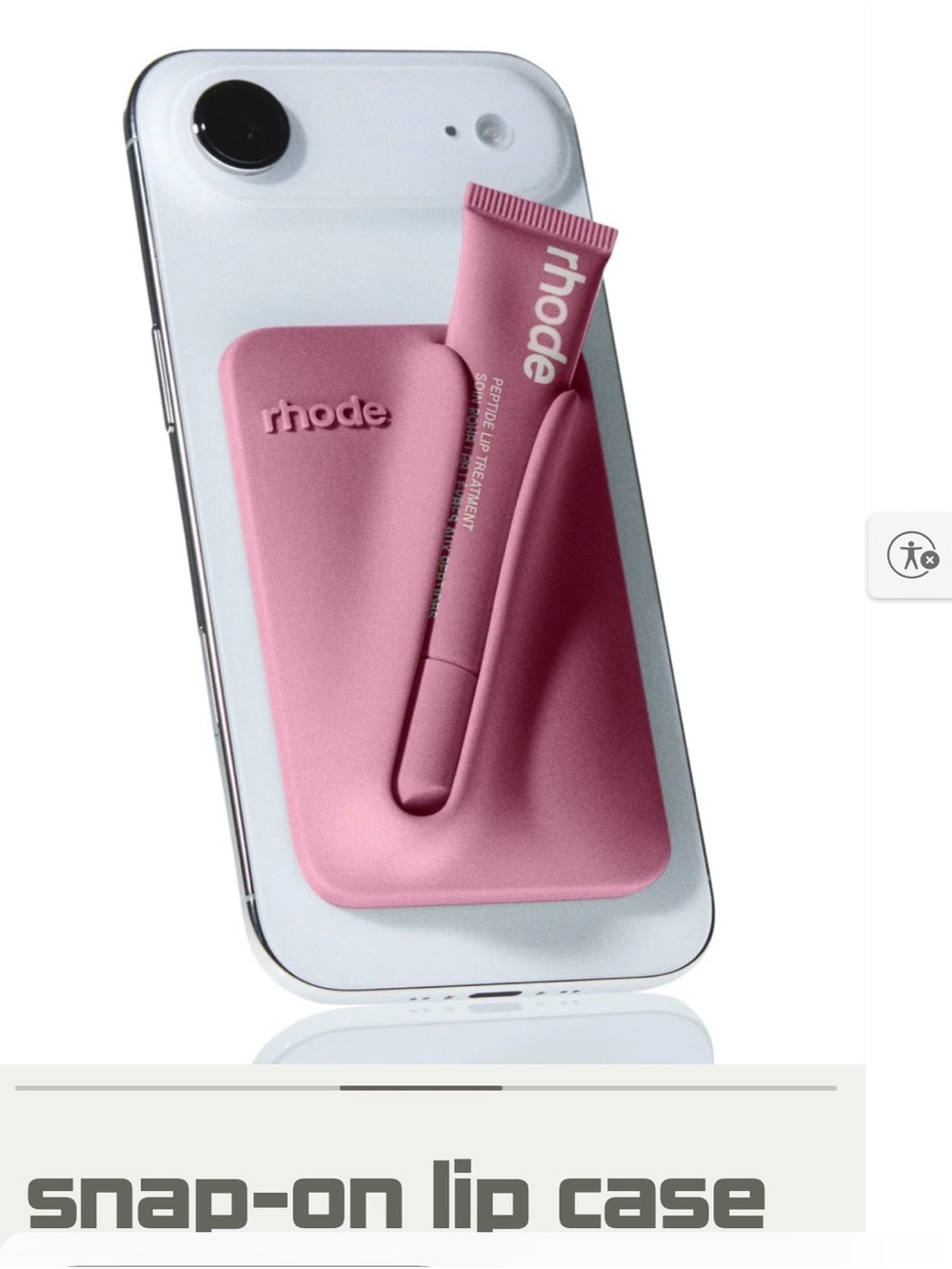 RHODE pretzel Snap-On Lip Case and lip treatment